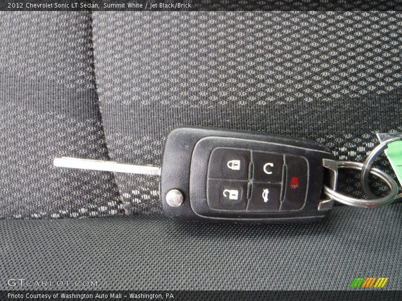 Summit White / Jet Black/Brick 2012 Chevrolet Sonic LT Sedan