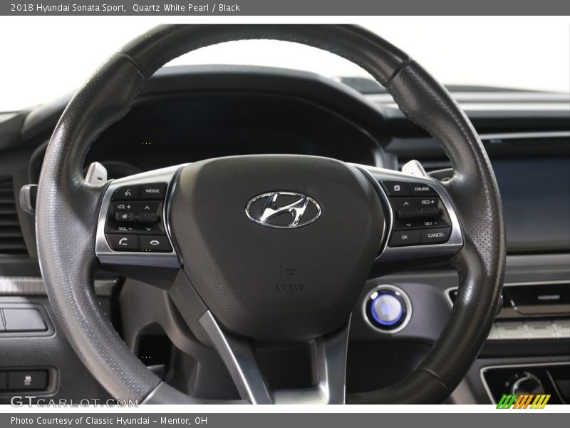 Quartz White Pearl / Black 2018 Hyundai Sonata Sport