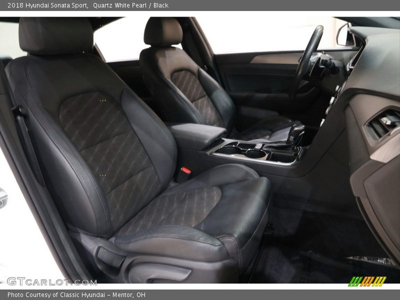 Quartz White Pearl / Black 2018 Hyundai Sonata Sport