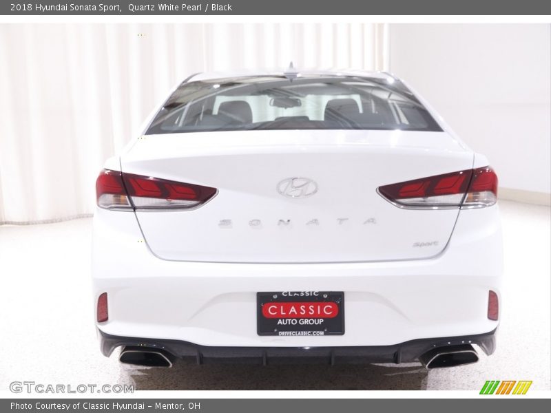 Quartz White Pearl / Black 2018 Hyundai Sonata Sport
