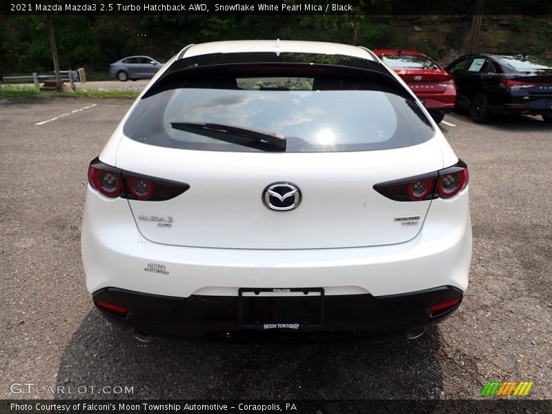 Snowflake White Pearl Mica / Black 2021 Mazda Mazda3 2.5 Turbo Hatchback AWD