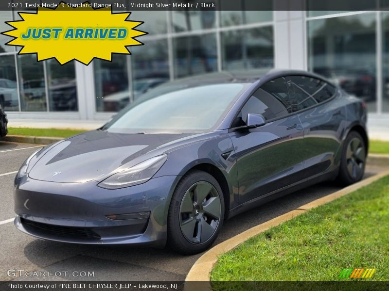 Midnight Silver Metallic / Black 2021 Tesla Model 3 Standard Range Plus