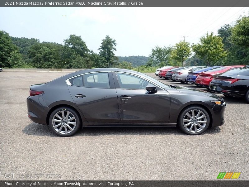  2021 Mazda3 Preferred Sedan AWD Machine Gray Metallic