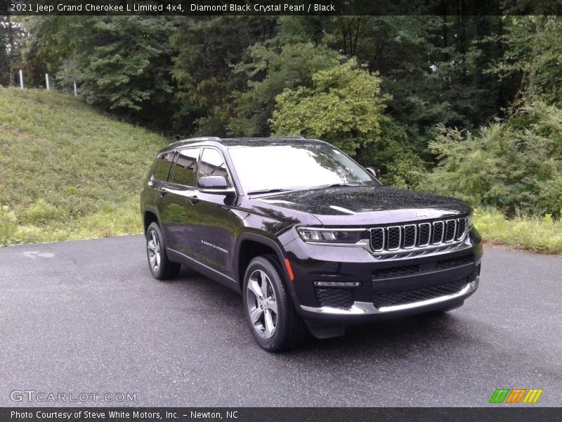 Diamond Black Crystal Pearl / Black 2021 Jeep Grand Cherokee L Limited 4x4
