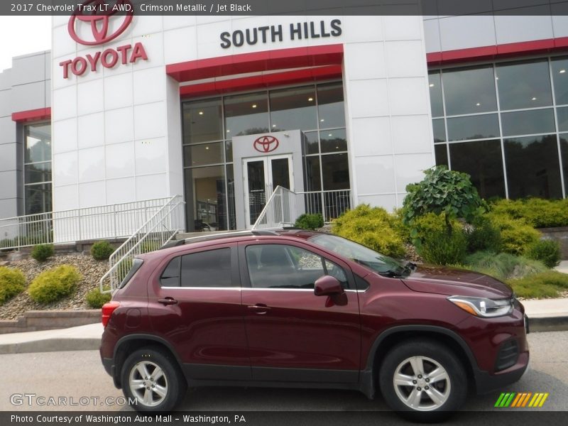 Crimson Metallic / Jet Black 2017 Chevrolet Trax LT AWD