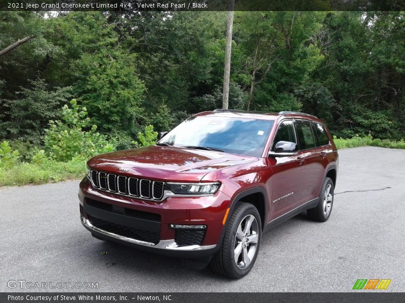 Velvet Red Pearl / Black 2021 Jeep Grand Cherokee L Limited 4x4