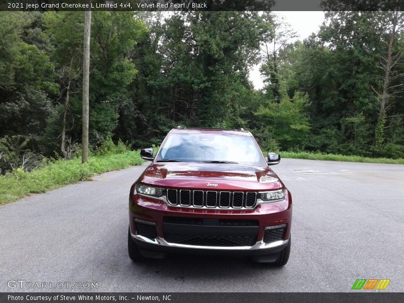 Velvet Red Pearl / Black 2021 Jeep Grand Cherokee L Limited 4x4