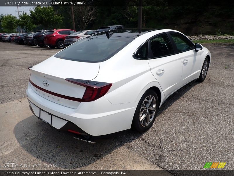 Quartz White / Black 2021 Hyundai Sonata SEL