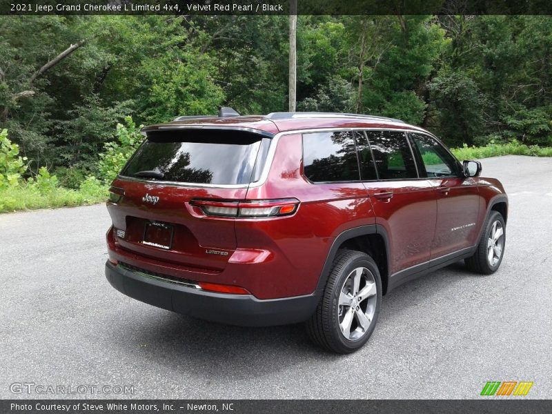 Velvet Red Pearl / Black 2021 Jeep Grand Cherokee L Limited 4x4