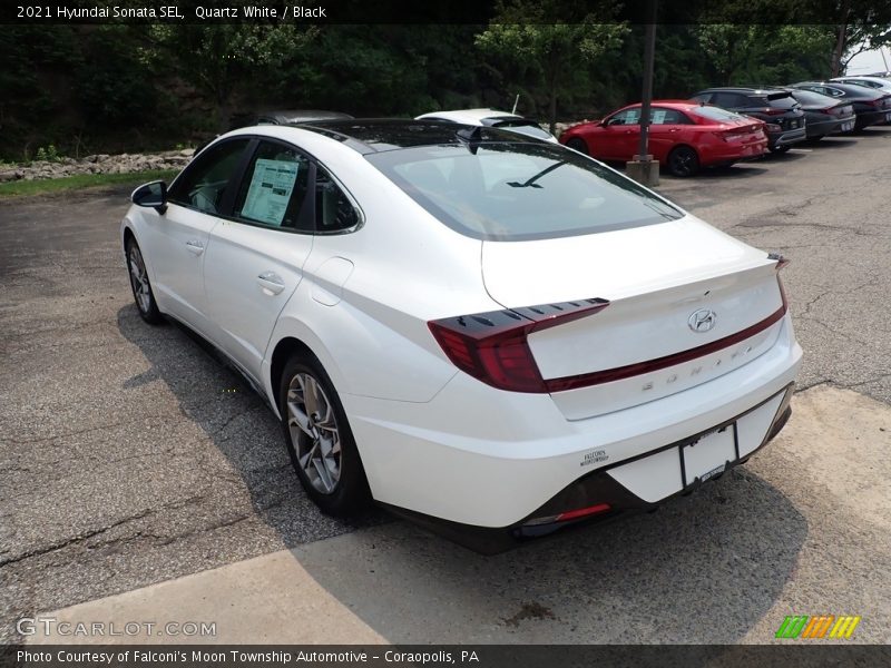 Quartz White / Black 2021 Hyundai Sonata SEL