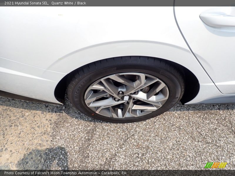 Quartz White / Black 2021 Hyundai Sonata SEL
