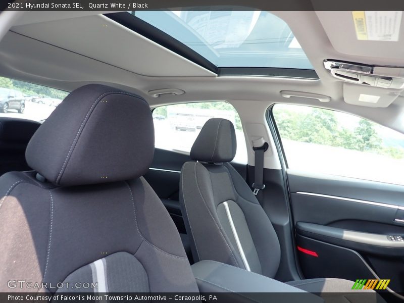 Quartz White / Black 2021 Hyundai Sonata SEL