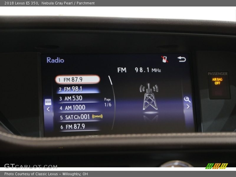 Nebula Gray Pearl / Parchment 2018 Lexus ES 350