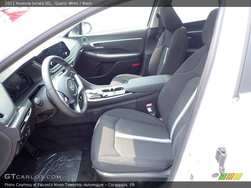 Quartz White / Black 2021 Hyundai Sonata SEL