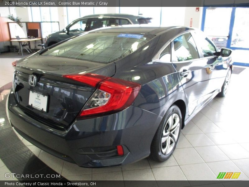 Cosmic Blue Metallic / Gray 2018 Honda Civic LX Sedan
