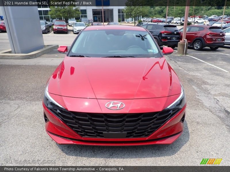 Scarlet Red Pearl / Black 2021 Hyundai Elantra SEL