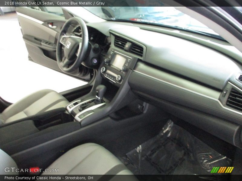 Cosmic Blue Metallic / Gray 2018 Honda Civic LX Sedan