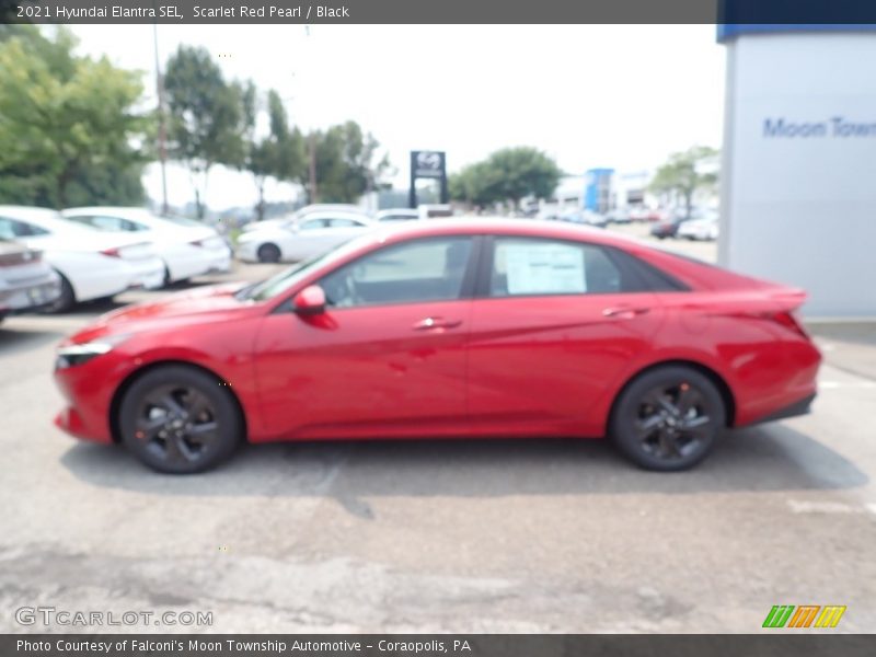 Scarlet Red Pearl / Black 2021 Hyundai Elantra SEL