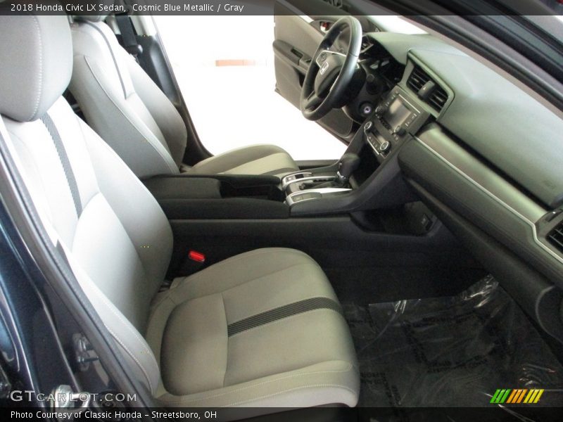 Cosmic Blue Metallic / Gray 2018 Honda Civic LX Sedan