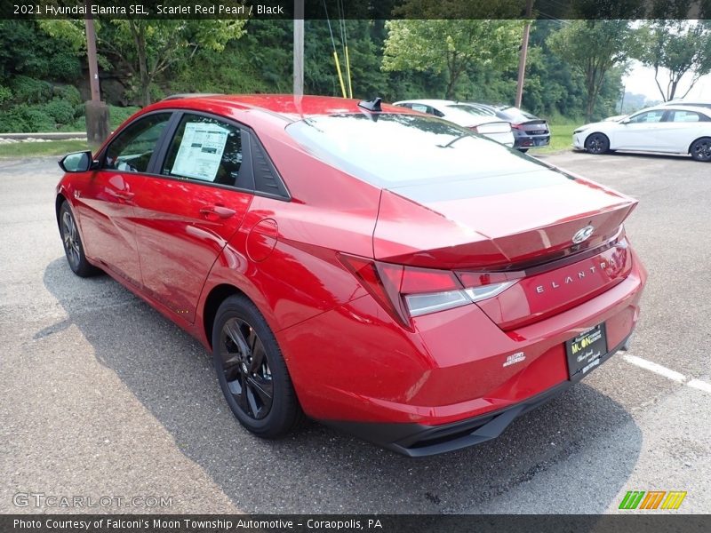 Scarlet Red Pearl / Black 2021 Hyundai Elantra SEL