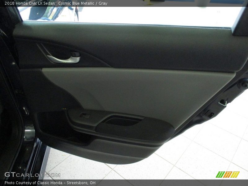 Cosmic Blue Metallic / Gray 2018 Honda Civic LX Sedan