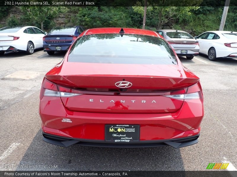 Scarlet Red Pearl / Black 2021 Hyundai Elantra SEL