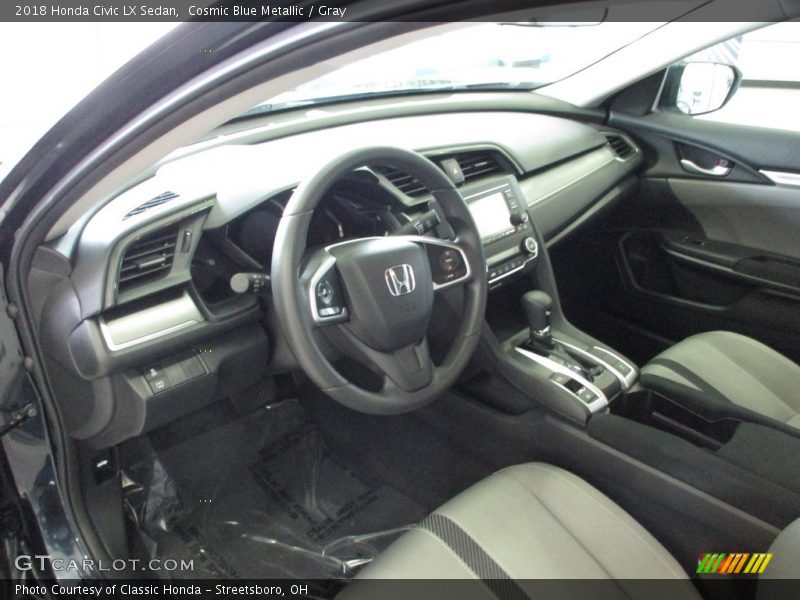 Cosmic Blue Metallic / Gray 2018 Honda Civic LX Sedan