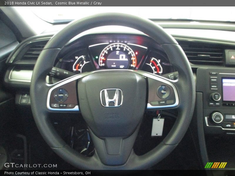 Cosmic Blue Metallic / Gray 2018 Honda Civic LX Sedan