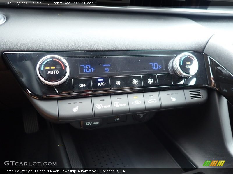 Scarlet Red Pearl / Black 2021 Hyundai Elantra SEL