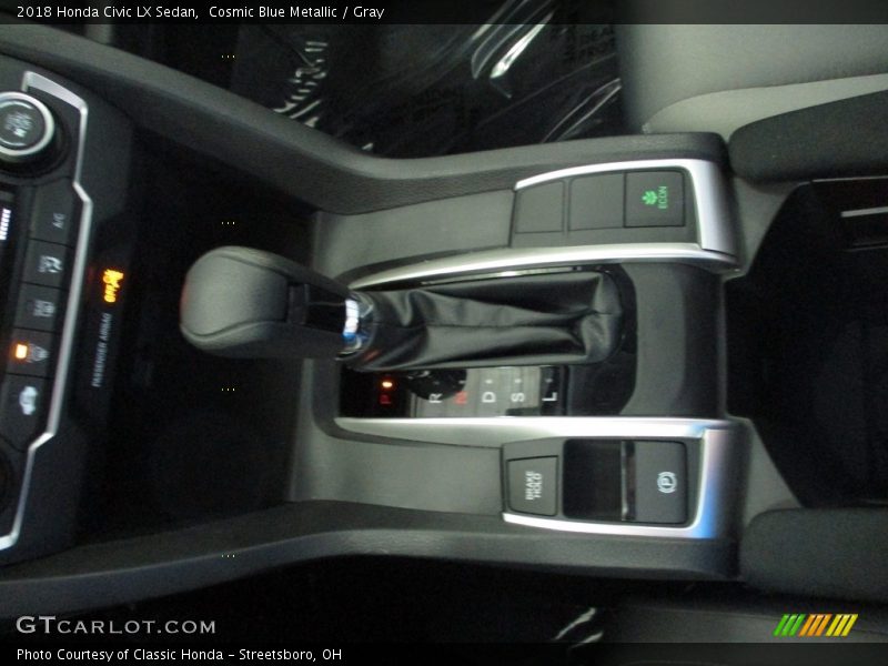 Cosmic Blue Metallic / Gray 2018 Honda Civic LX Sedan