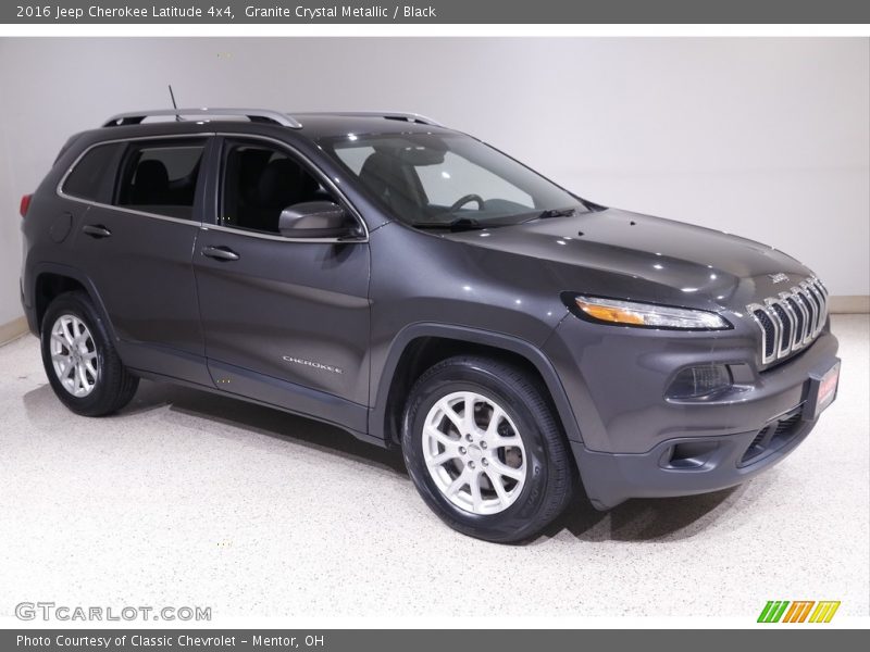 Granite Crystal Metallic / Black 2016 Jeep Cherokee Latitude 4x4