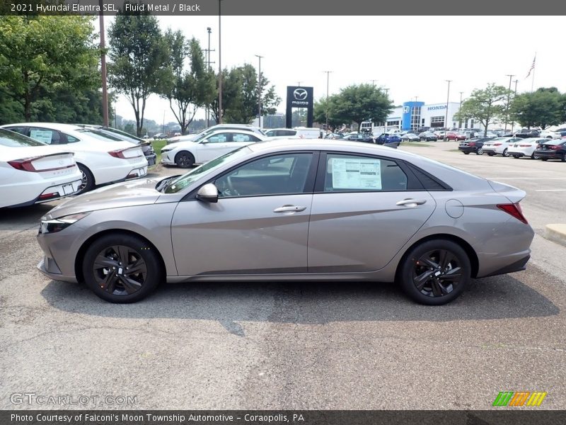 Fluid Metal / Black 2021 Hyundai Elantra SEL