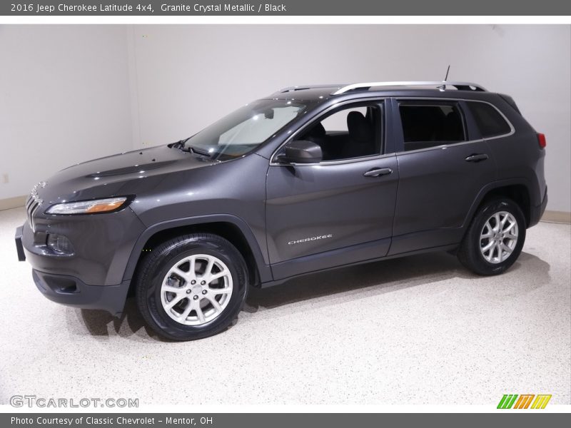 Granite Crystal Metallic / Black 2016 Jeep Cherokee Latitude 4x4