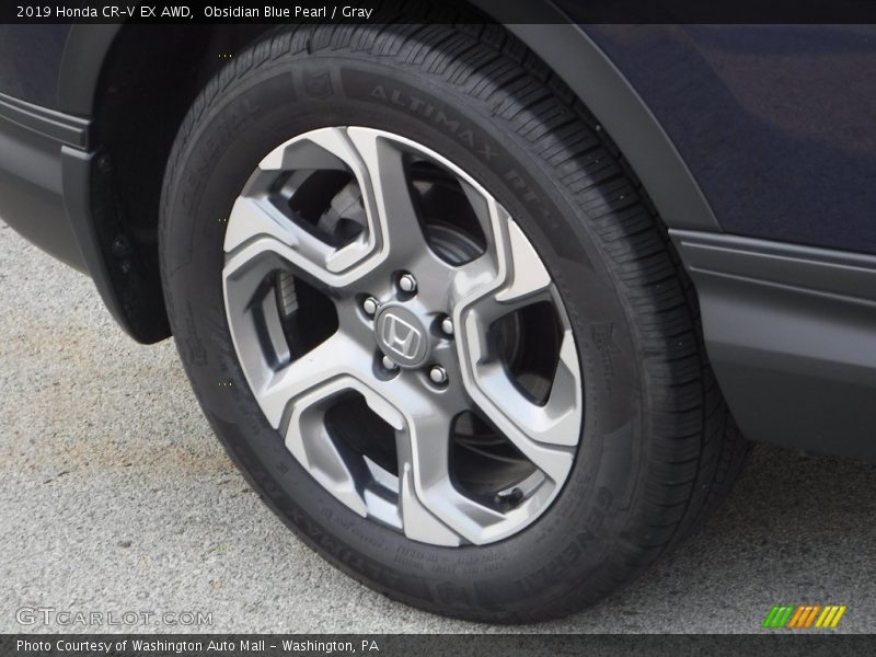Obsidian Blue Pearl / Gray 2019 Honda CR-V EX AWD