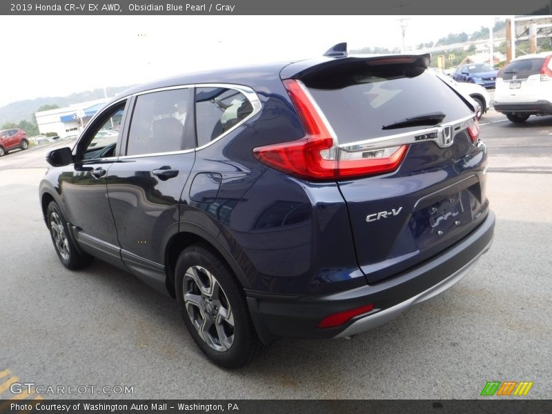 Obsidian Blue Pearl / Gray 2019 Honda CR-V EX AWD