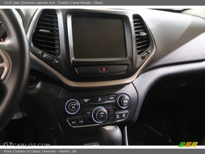 Granite Crystal Metallic / Black 2016 Jeep Cherokee Latitude 4x4