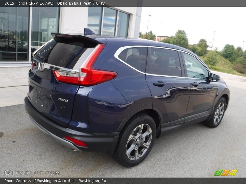 Obsidian Blue Pearl / Gray 2019 Honda CR-V EX AWD