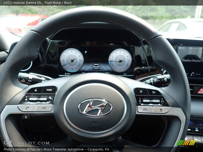 Fluid Metal / Black 2021 Hyundai Elantra SEL