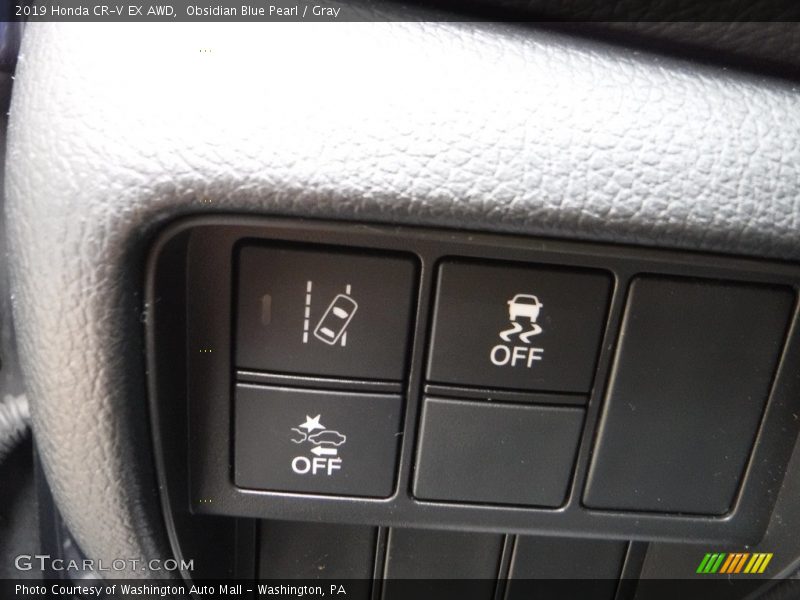 Obsidian Blue Pearl / Gray 2019 Honda CR-V EX AWD