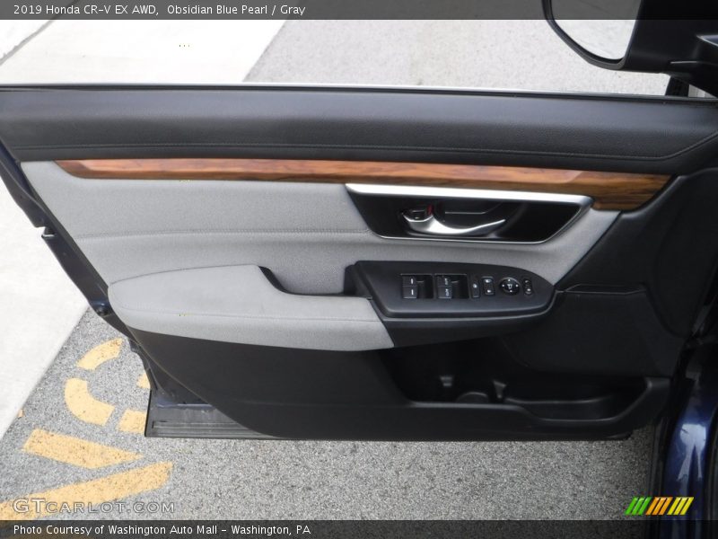 Obsidian Blue Pearl / Gray 2019 Honda CR-V EX AWD