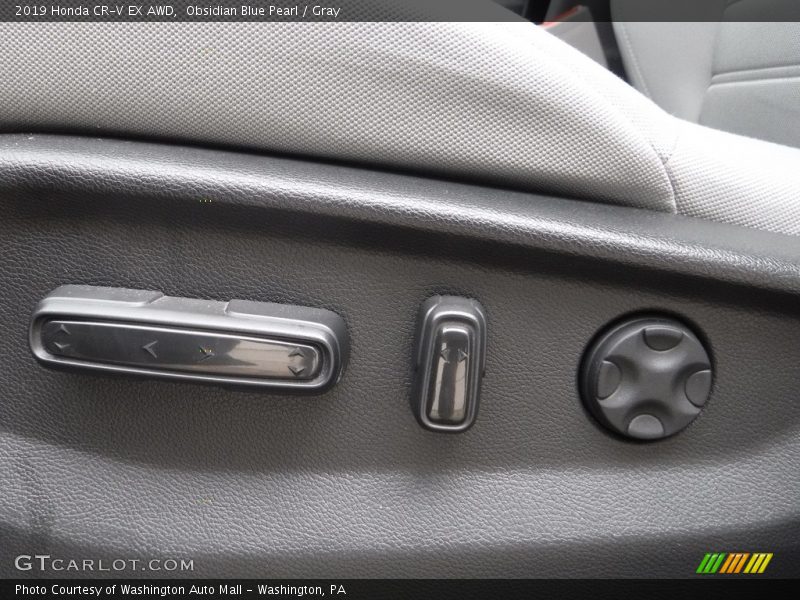 Obsidian Blue Pearl / Gray 2019 Honda CR-V EX AWD