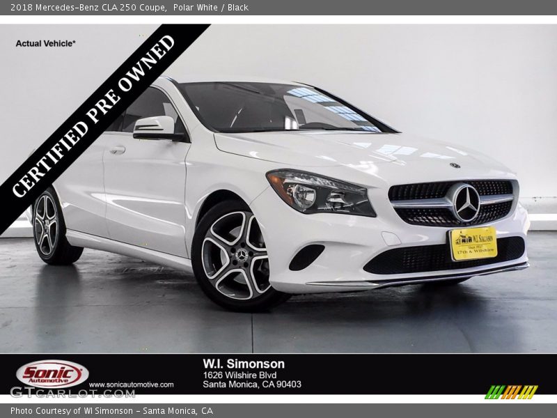 Polar White / Black 2018 Mercedes-Benz CLA 250 Coupe