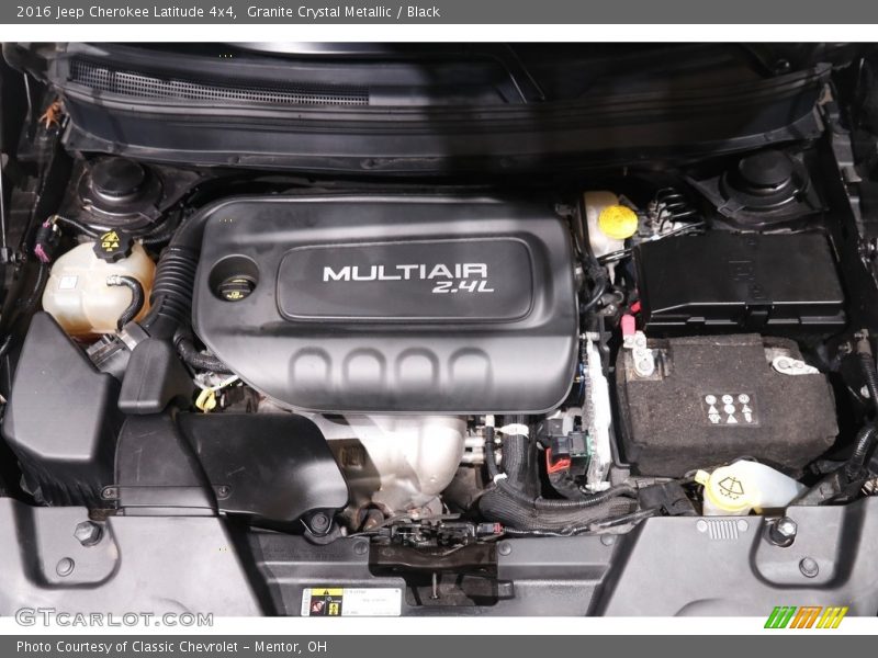 Granite Crystal Metallic / Black 2016 Jeep Cherokee Latitude 4x4