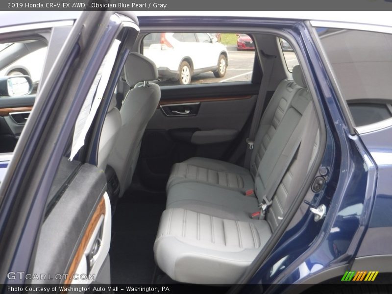 Obsidian Blue Pearl / Gray 2019 Honda CR-V EX AWD