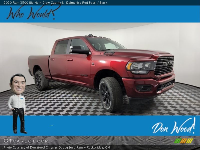 Delmonico Red Pearl / Black 2020 Ram 3500 Big Horn Crew Cab 4x4