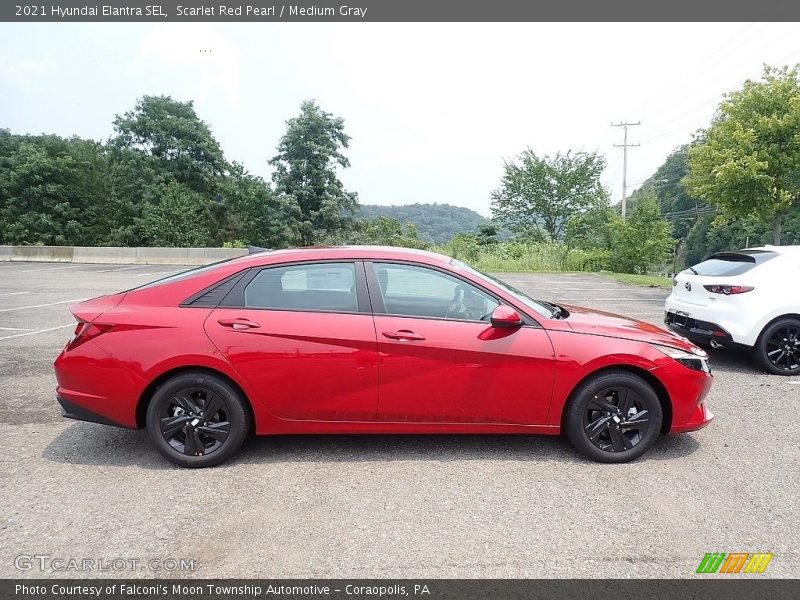 Scarlet Red Pearl / Medium Gray 2021 Hyundai Elantra SEL