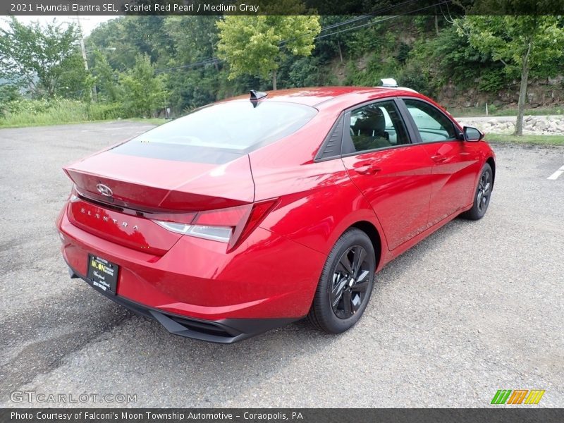 Scarlet Red Pearl / Medium Gray 2021 Hyundai Elantra SEL