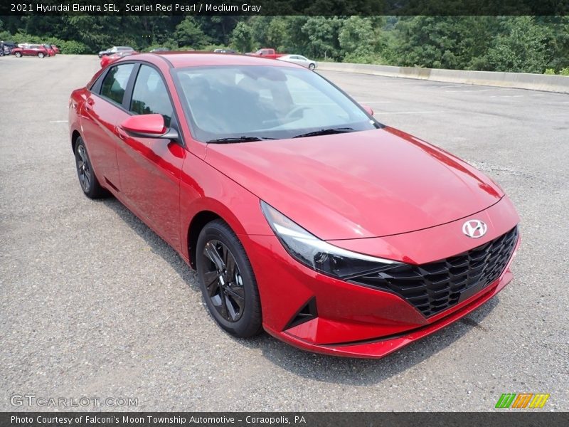 Scarlet Red Pearl / Medium Gray 2021 Hyundai Elantra SEL