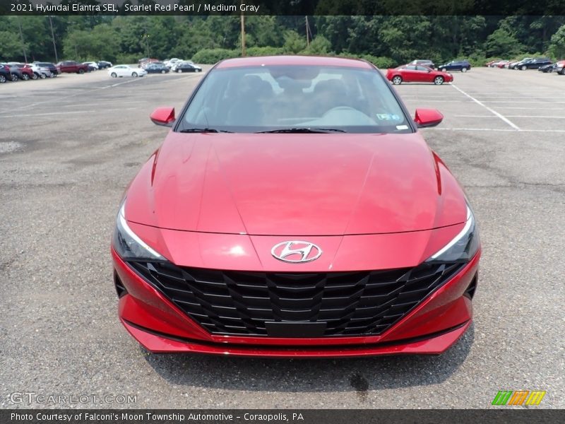 Scarlet Red Pearl / Medium Gray 2021 Hyundai Elantra SEL