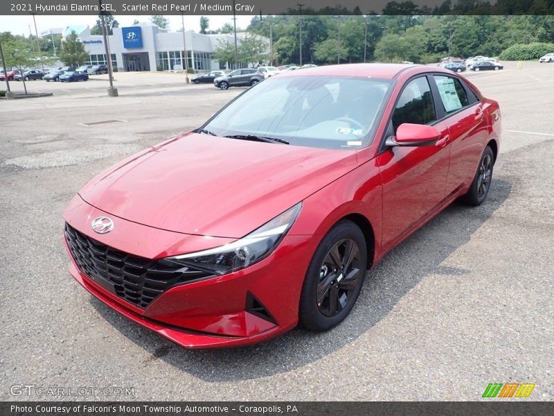 Scarlet Red Pearl / Medium Gray 2021 Hyundai Elantra SEL